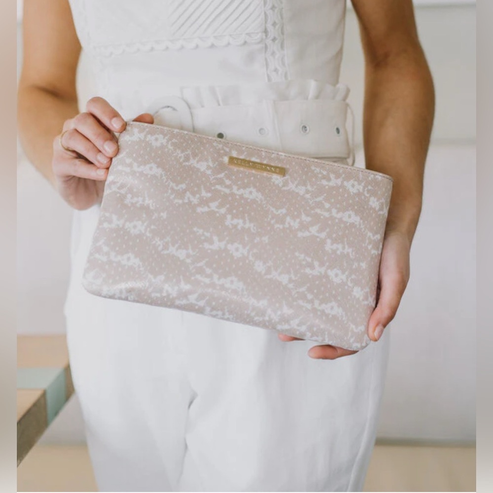 Kelly Wynne Risky Biz Wristlet in Nude Saffie